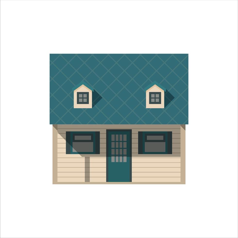 Little house. In the style of flat. vector