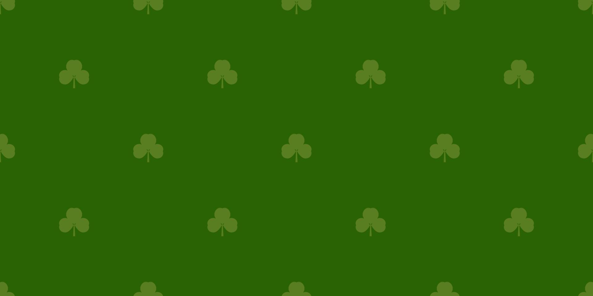 St. Patrick s Day seamless pattern consisting of three-leaf clover. Vector illustration