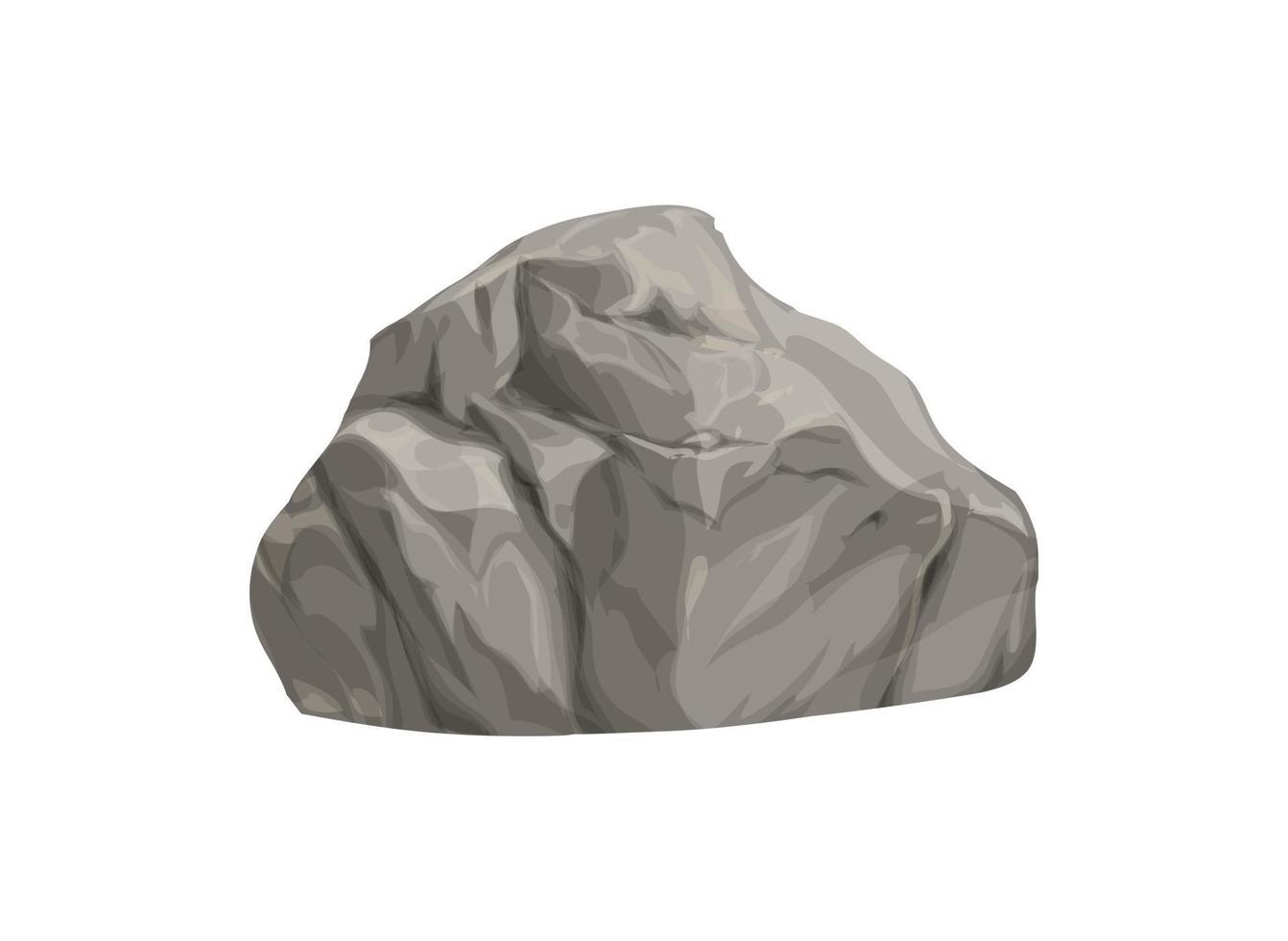 Gray stone with cracks for paintings, illustrations. Vector illustration.