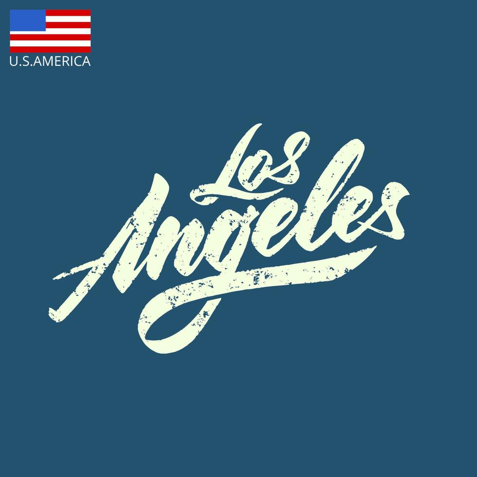 Vintage inscription city of America. Los Angeles vector