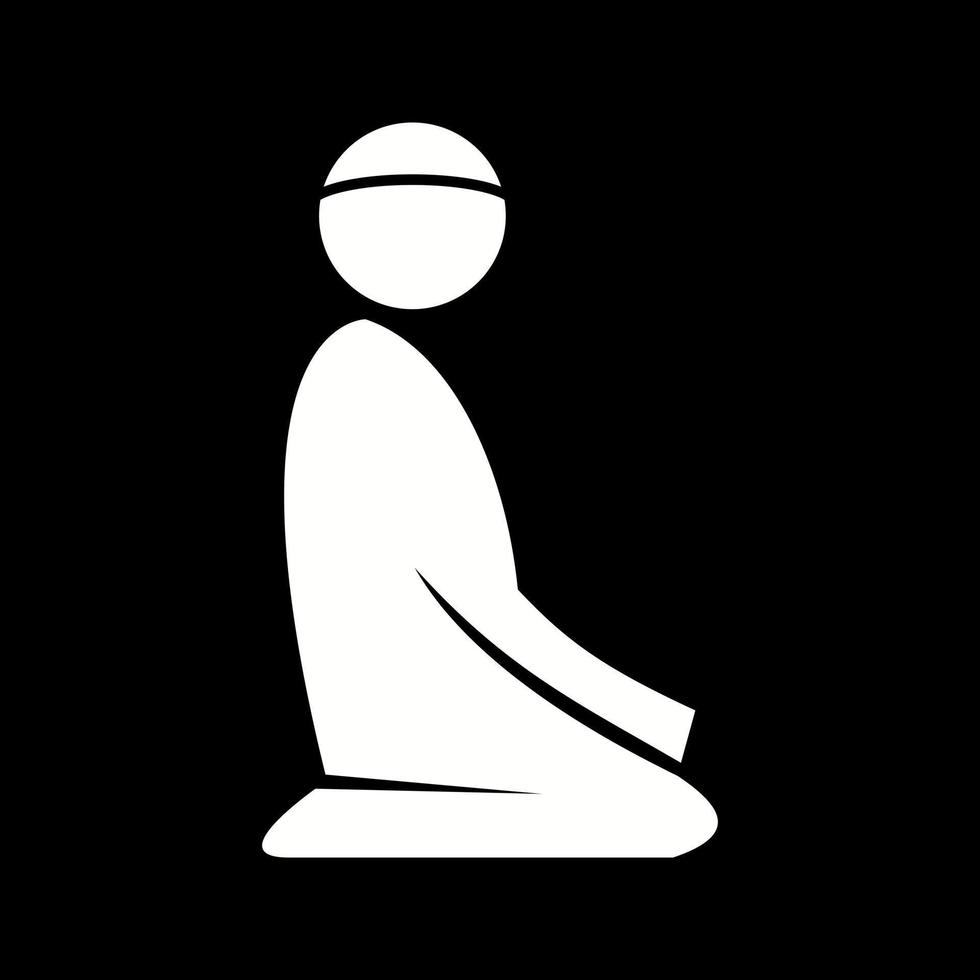Beautiful Offering Prayer Glyph Vector Icon