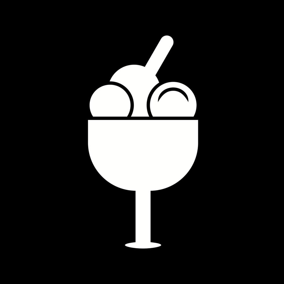 Beautiful Icecreame Goblet Glyph Vector Icon