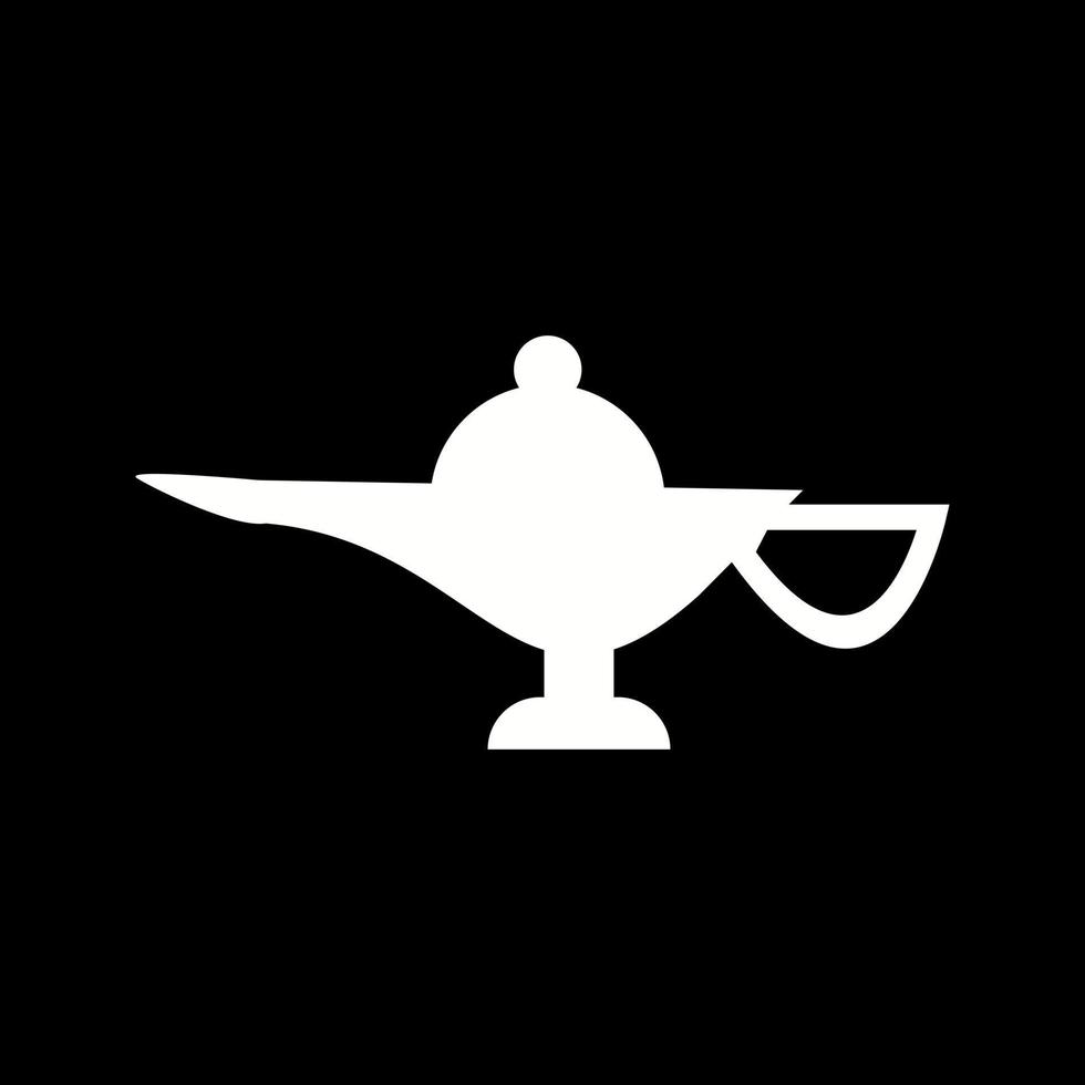 Beautiful Magical Lamp Glyph Vector Icon