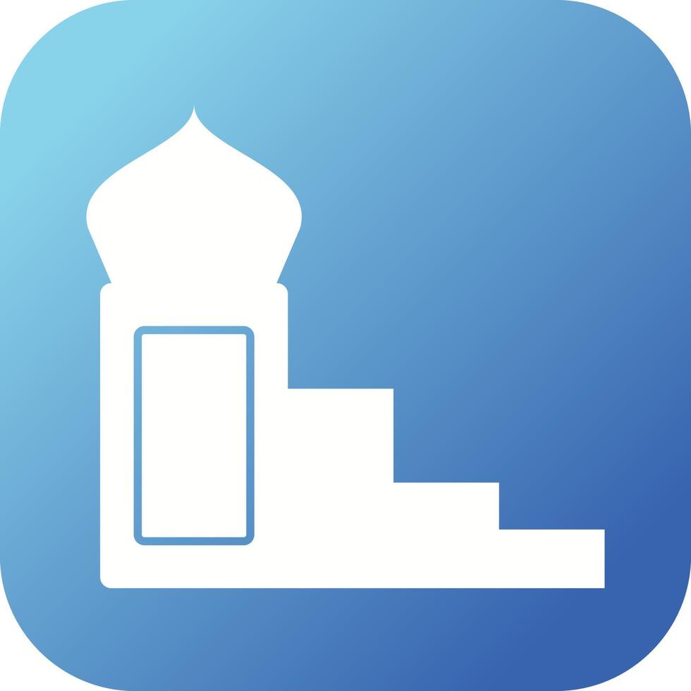 Beautiful Mimbar Glyph Vector Icon