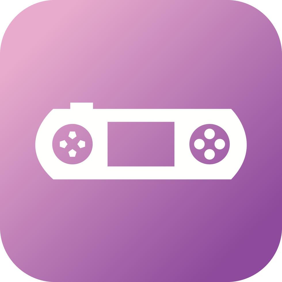 Unique Gaming Console Glyph Vector Icon