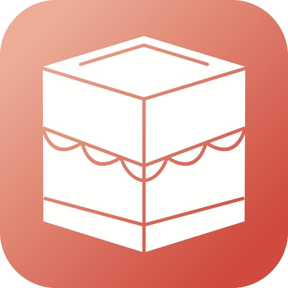 Beautiful Khana Kaba Glyph Vector Icon
