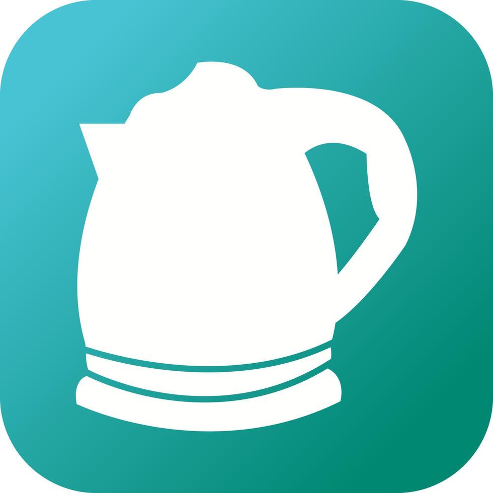 Unique Kettle Glyph Vector Icon