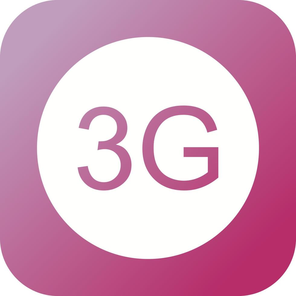 hermoso icono de vector de glifo 3g