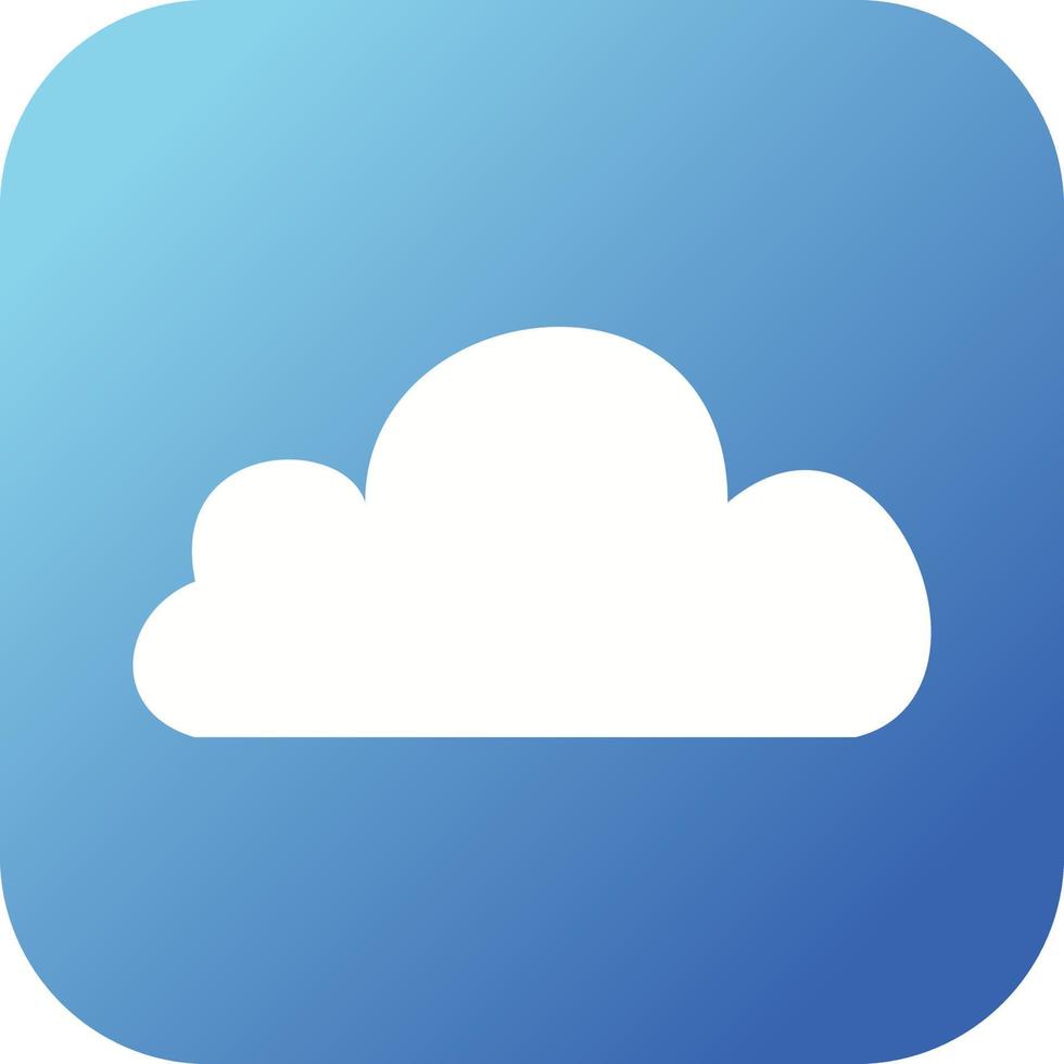 Beautiful Cloud Glyph Vector Icon