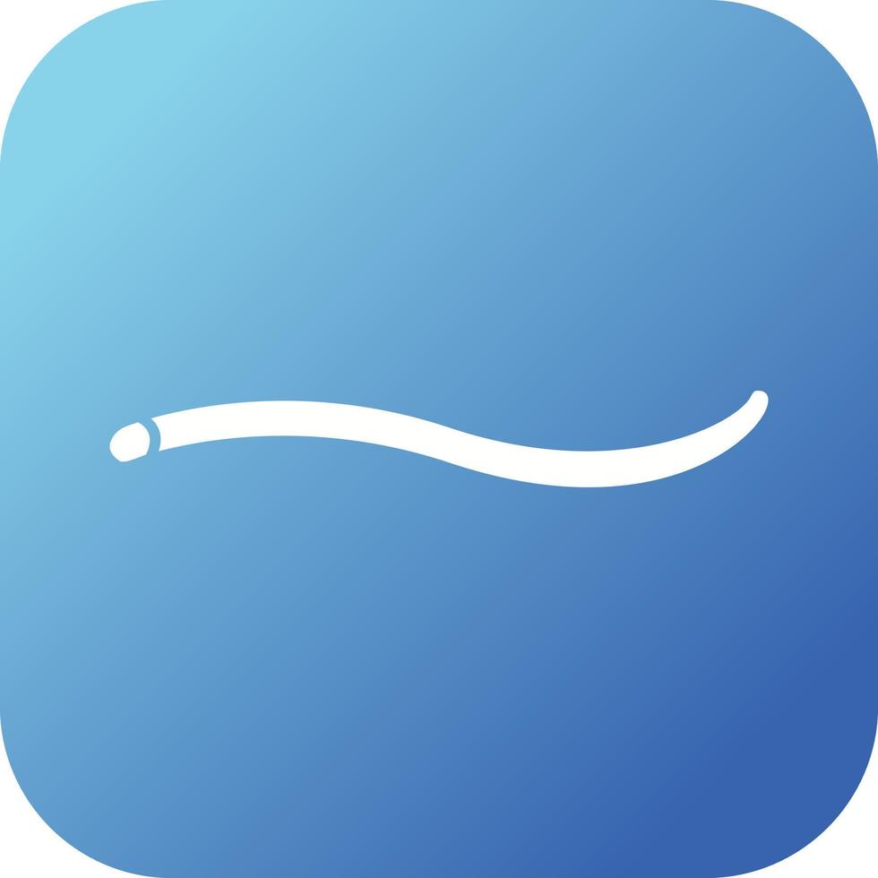icono de glifo de vector de gusano único