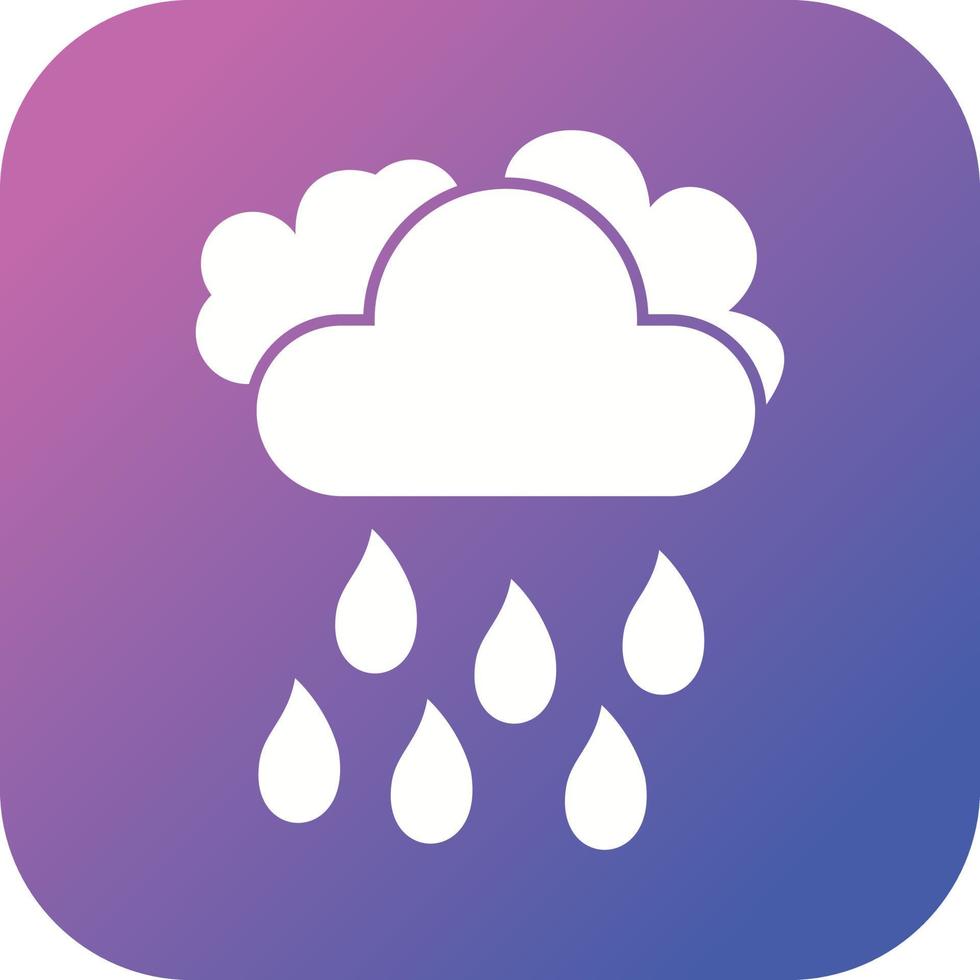 Unique Cloudy Weather Glyph Vector Icon