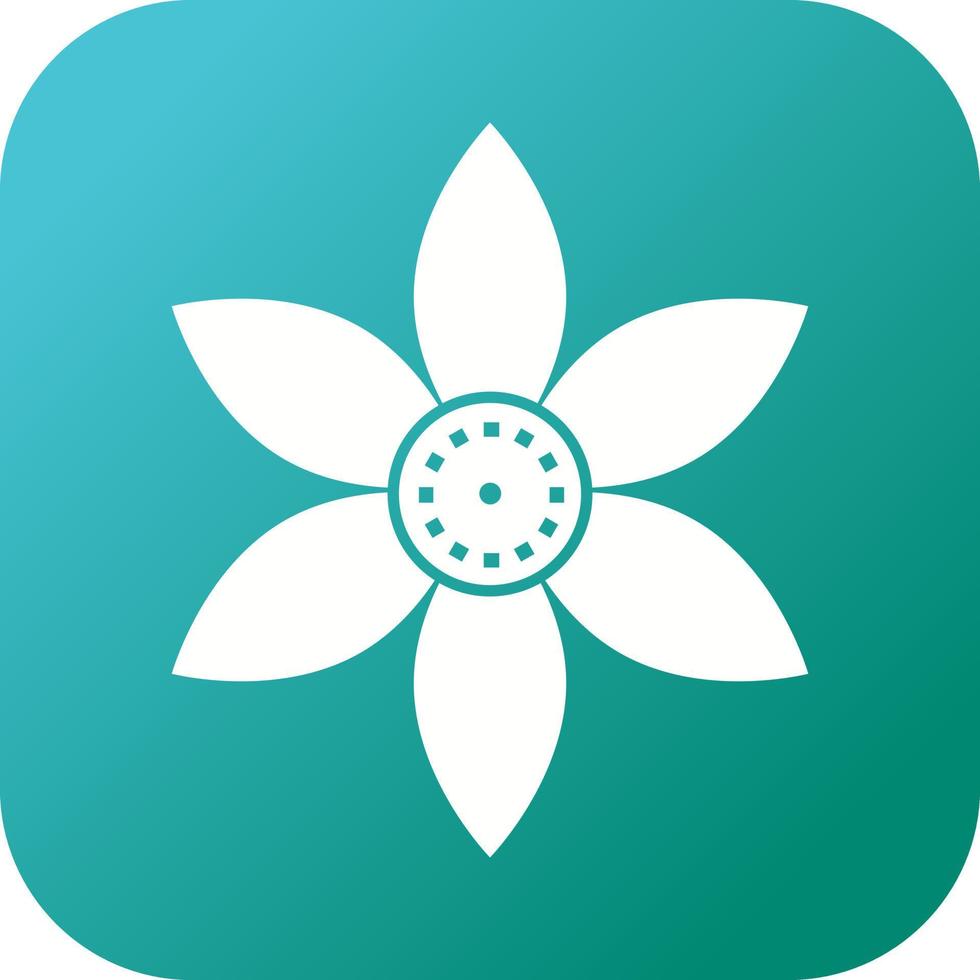 Unique Flower Vector Glyph Icon