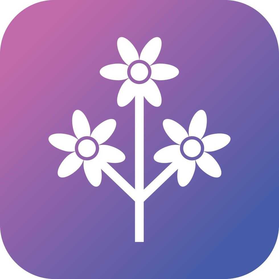 Unique Flower Vector Glyph Icon