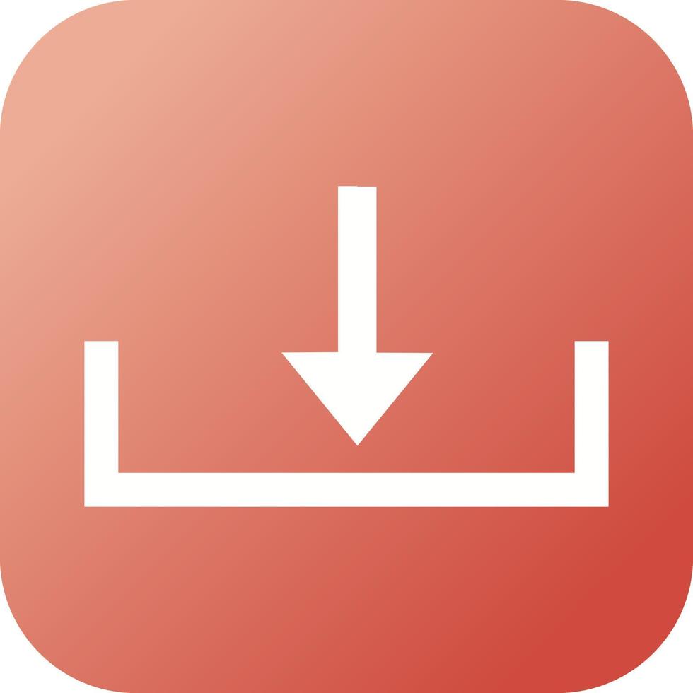 Beautiful Download Glyph Vector Icon