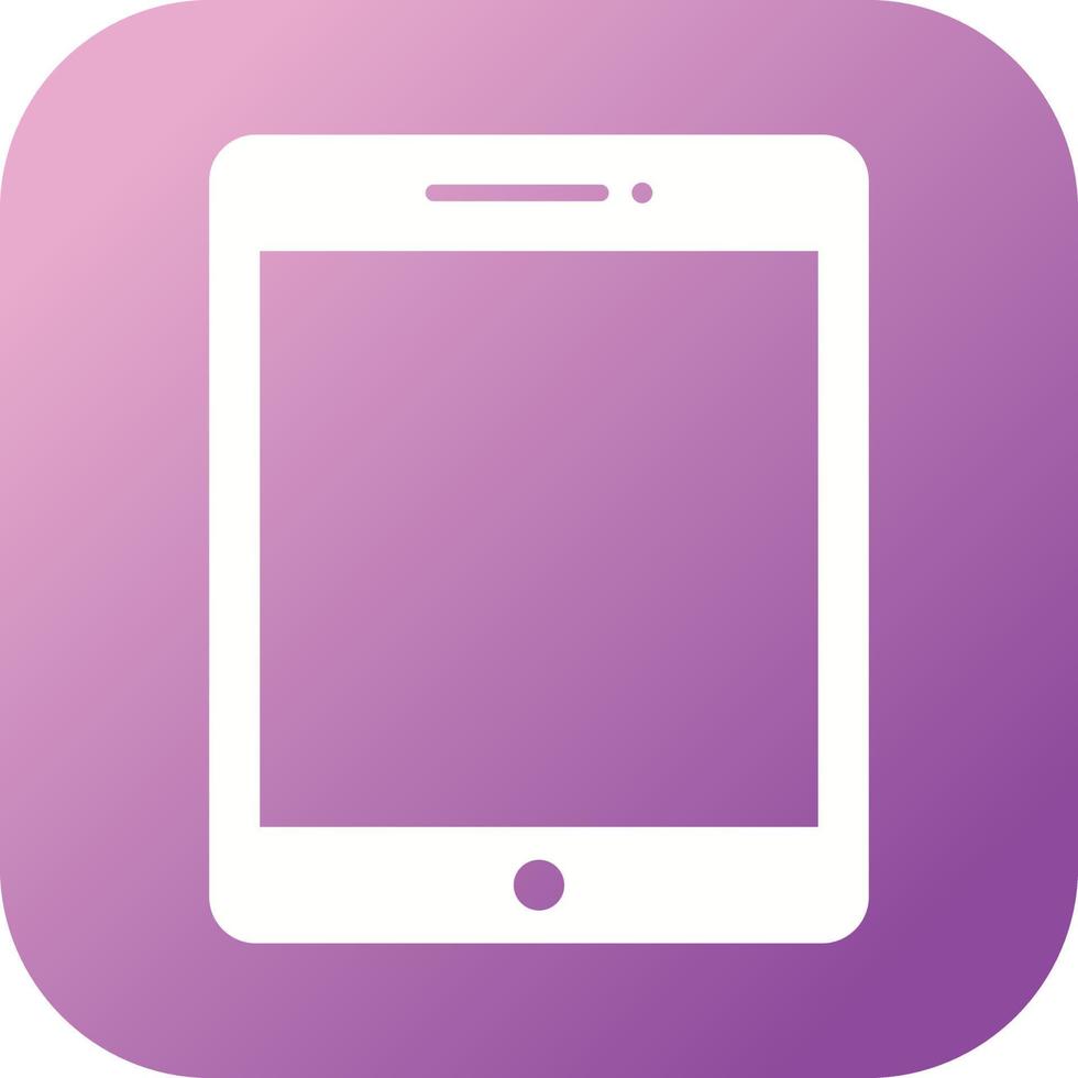 Beautiful Tablet Glyph Vector Icon