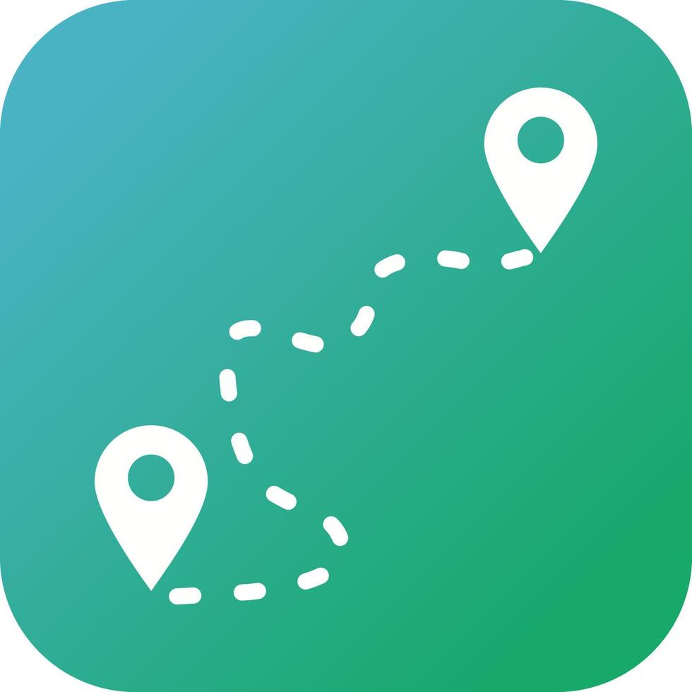 Beautiful Route Glyph Vector Icon