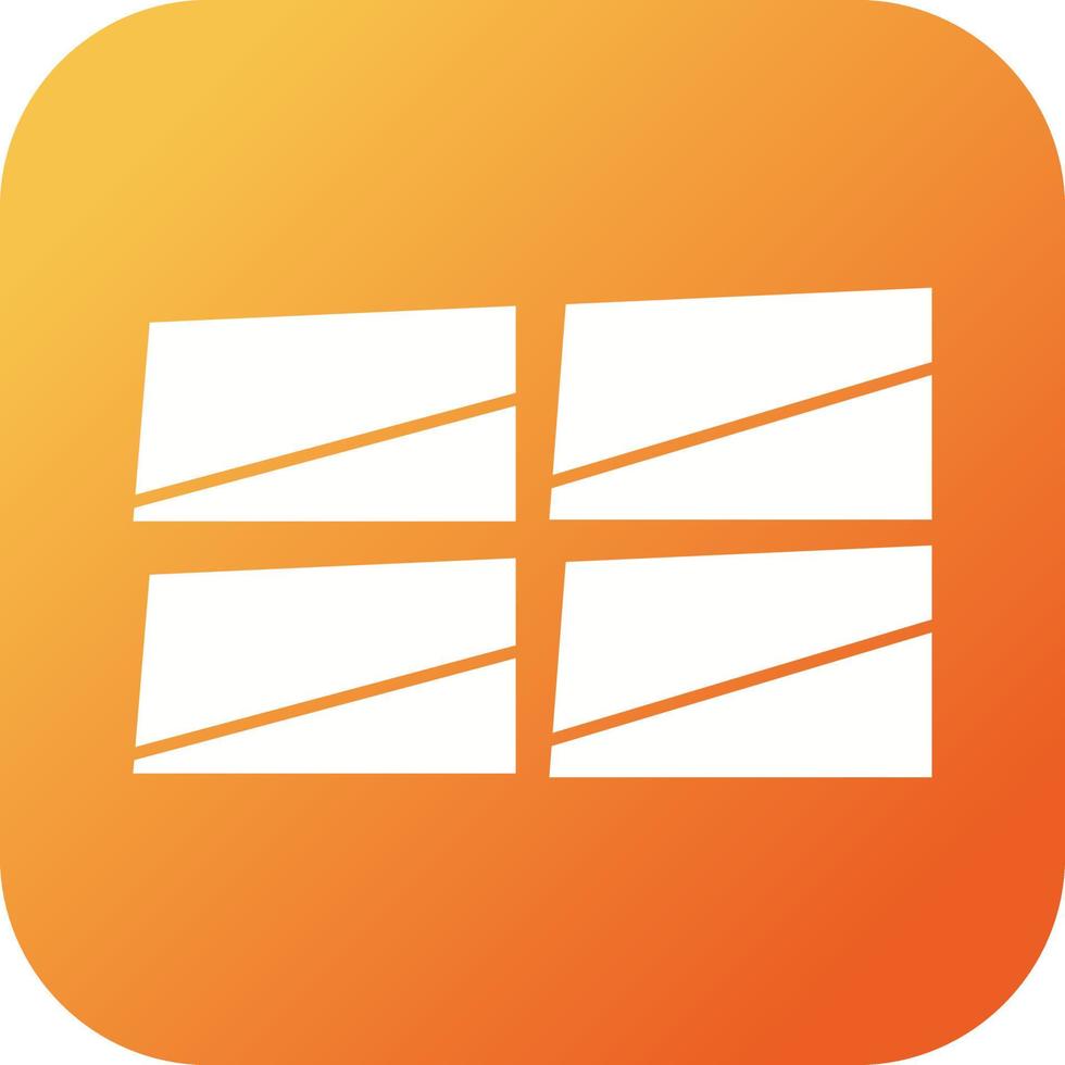 Beautiful Windows Glyph Vector Icon
