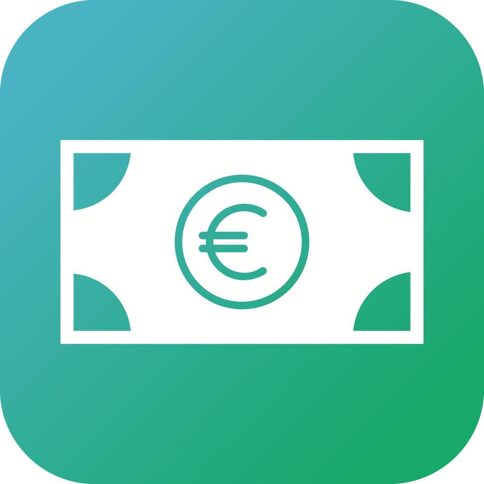 hermoso icono de glifo de vector de euro