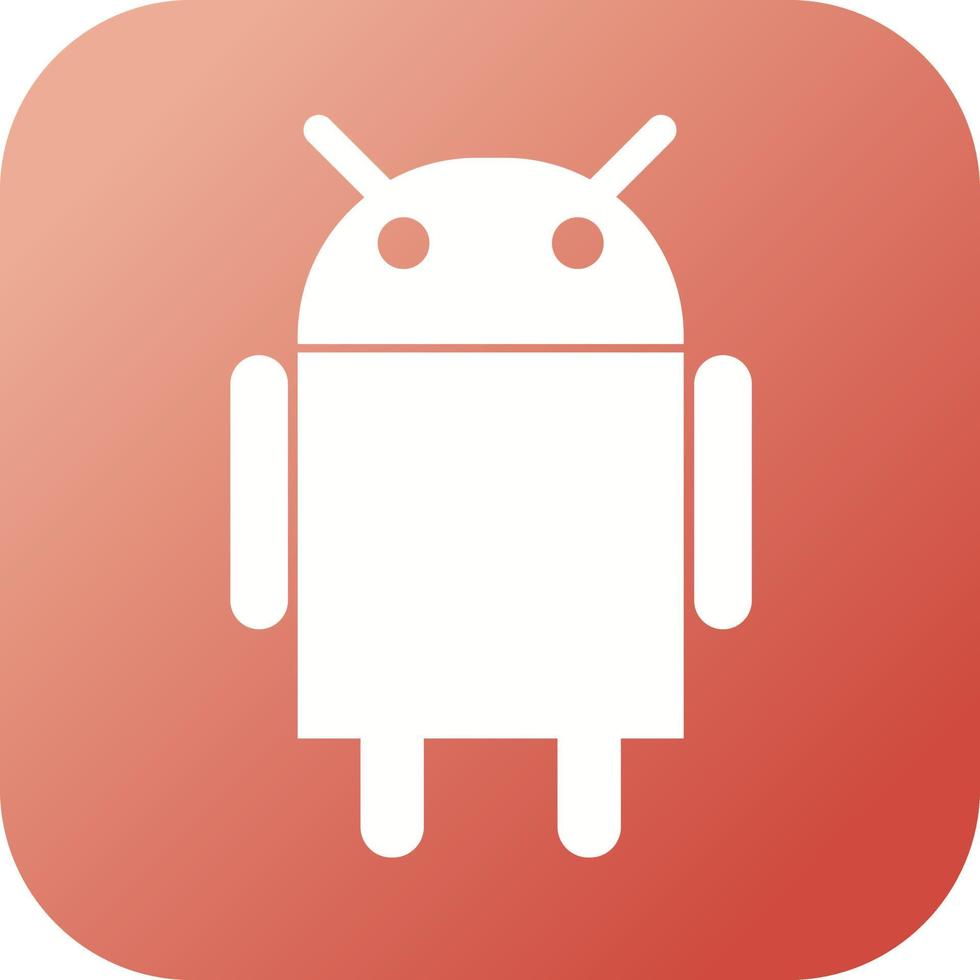 Beautiful Android logo Vector Glyph icon