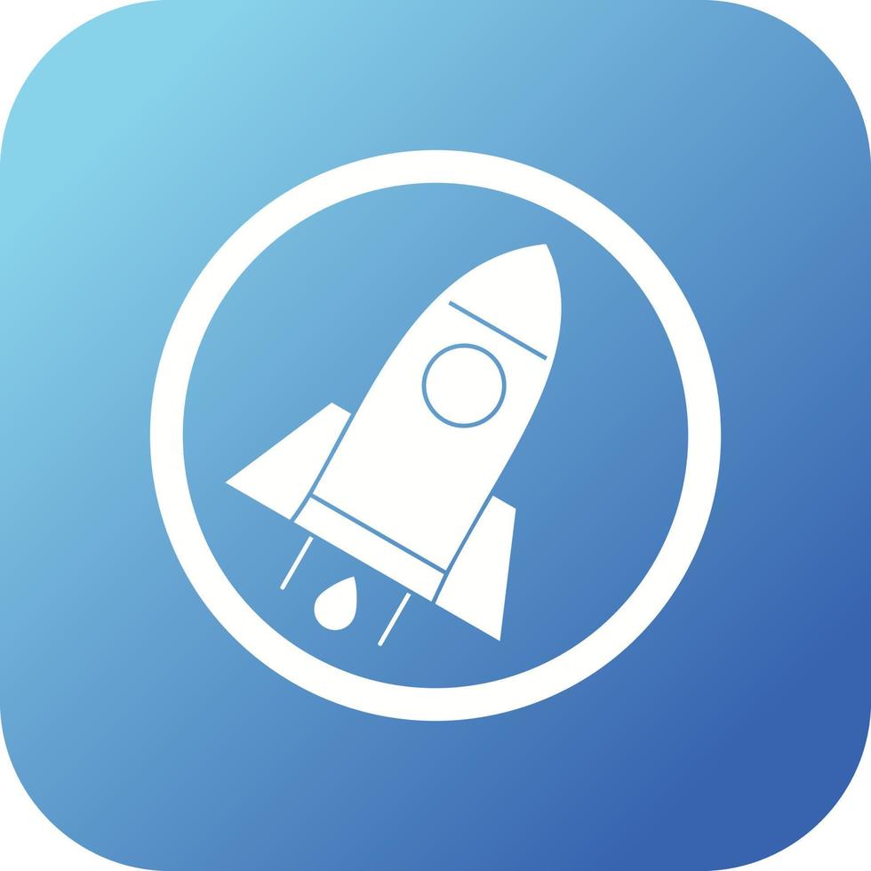 Beautiful Rocket Vector Glyph icon
