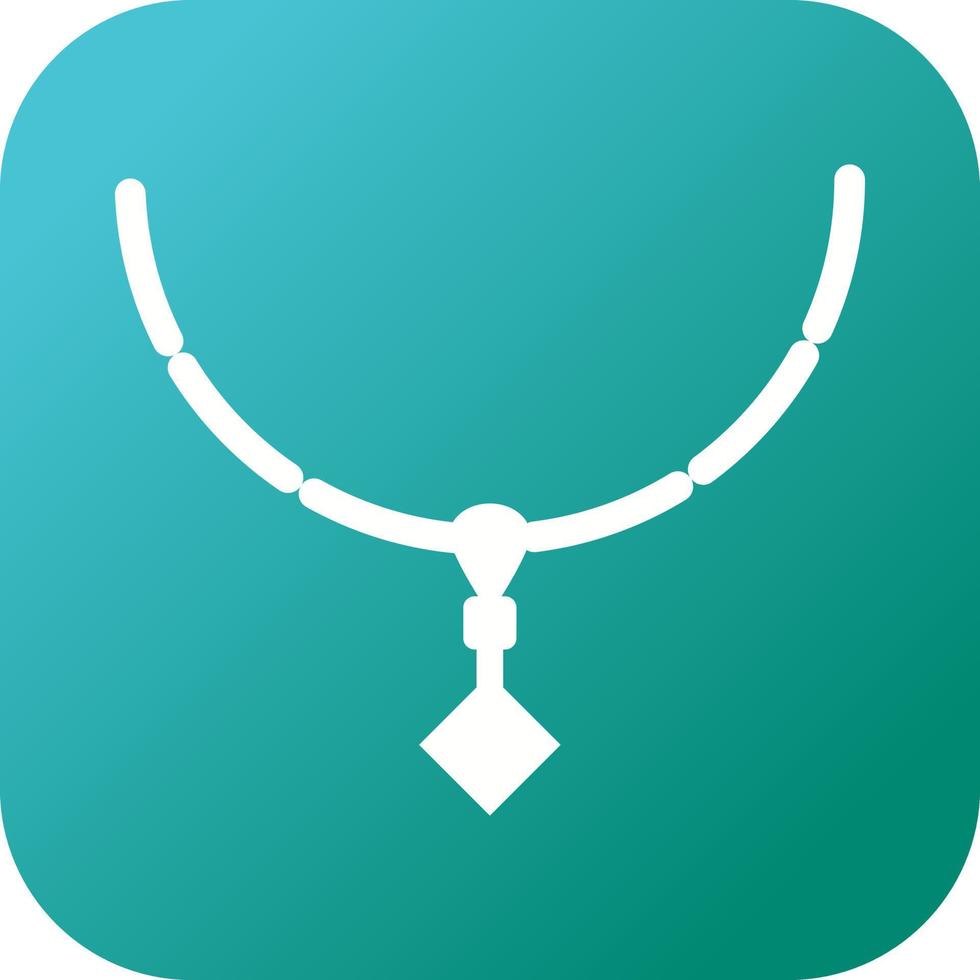 Unique Necklace Vector Glyph Icon
