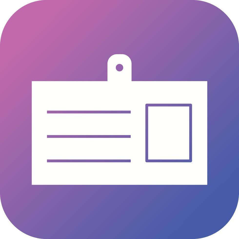 Unique Pass Card Vector Glyph Icon