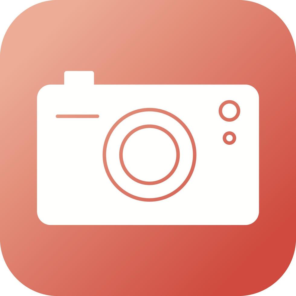 Unique Camera Vector Glyph Icon