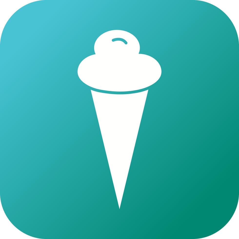 Unique Icecream Cone Vector Glyph Icon