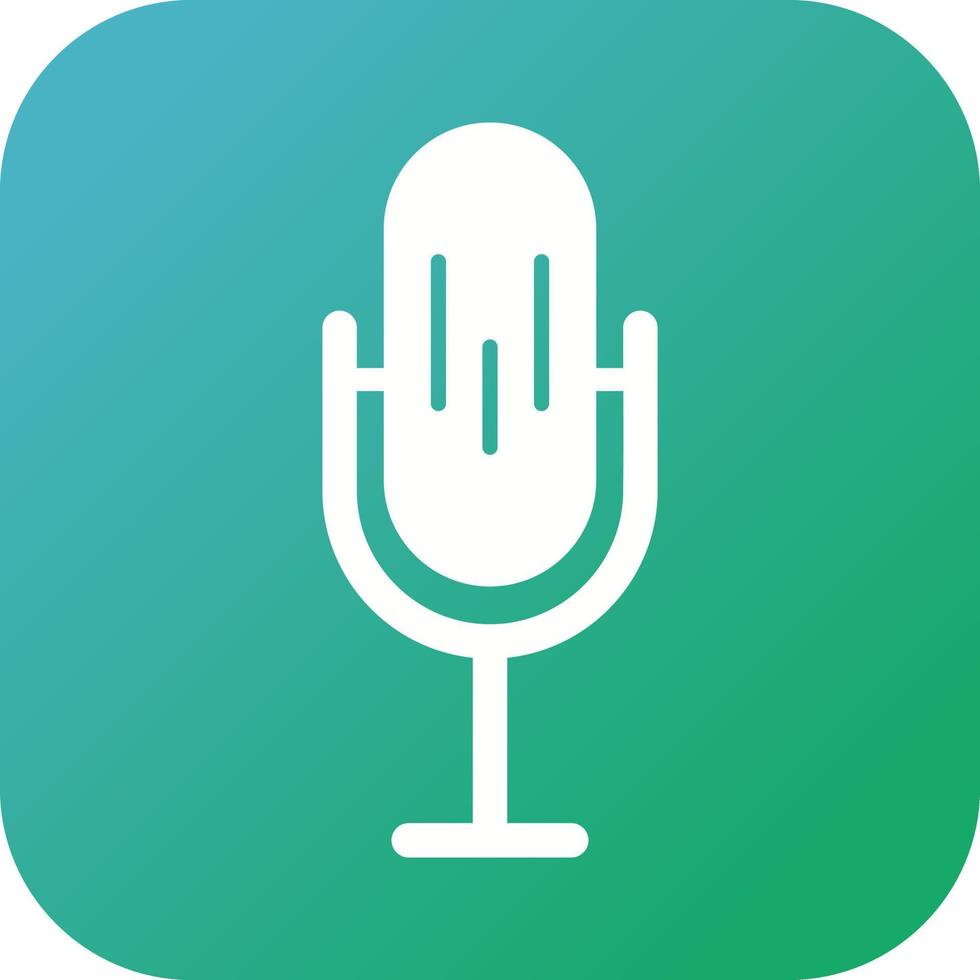 Unique Mic Vector Glyph Icon