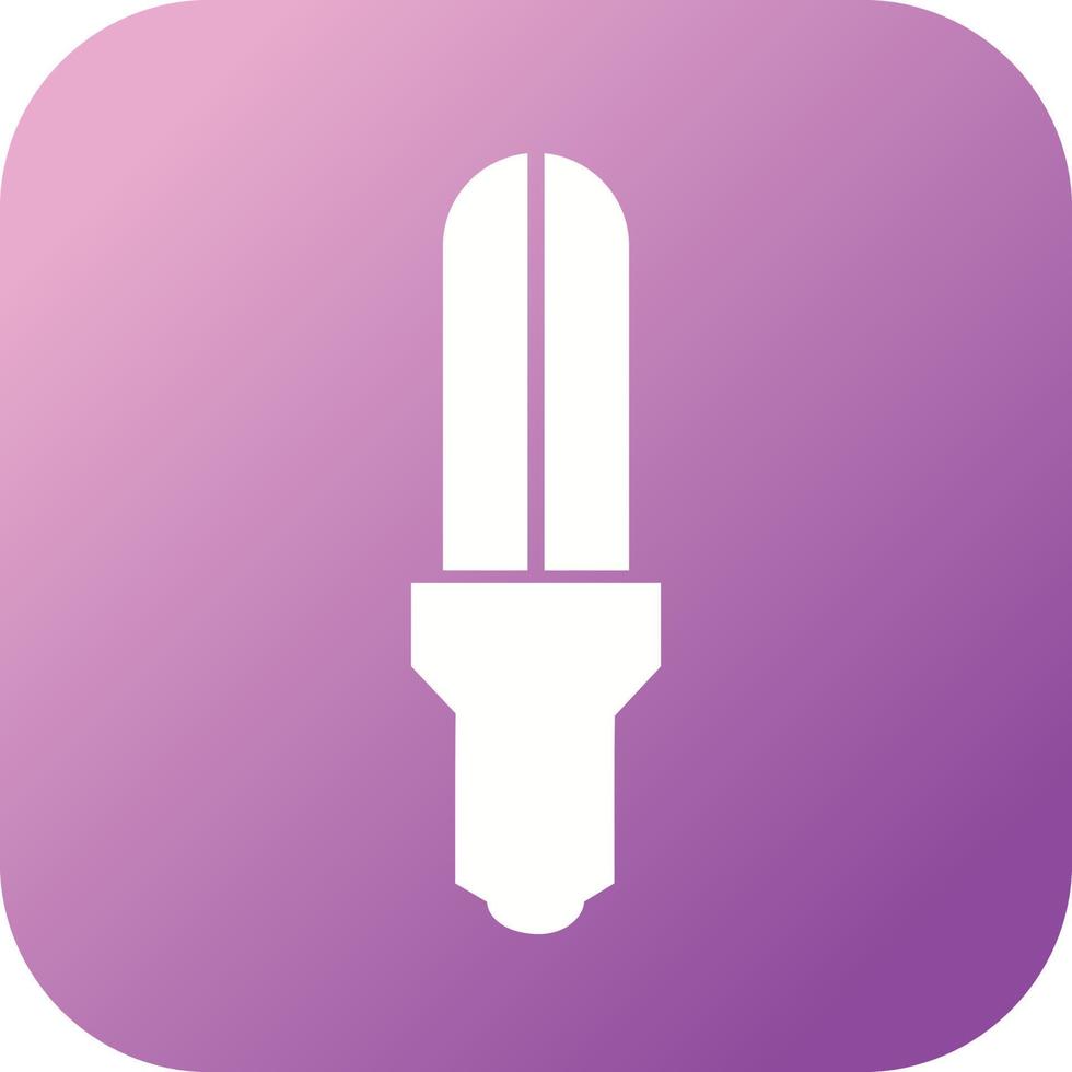 Unique Energy Saver Bulb Vector Glyph Icon