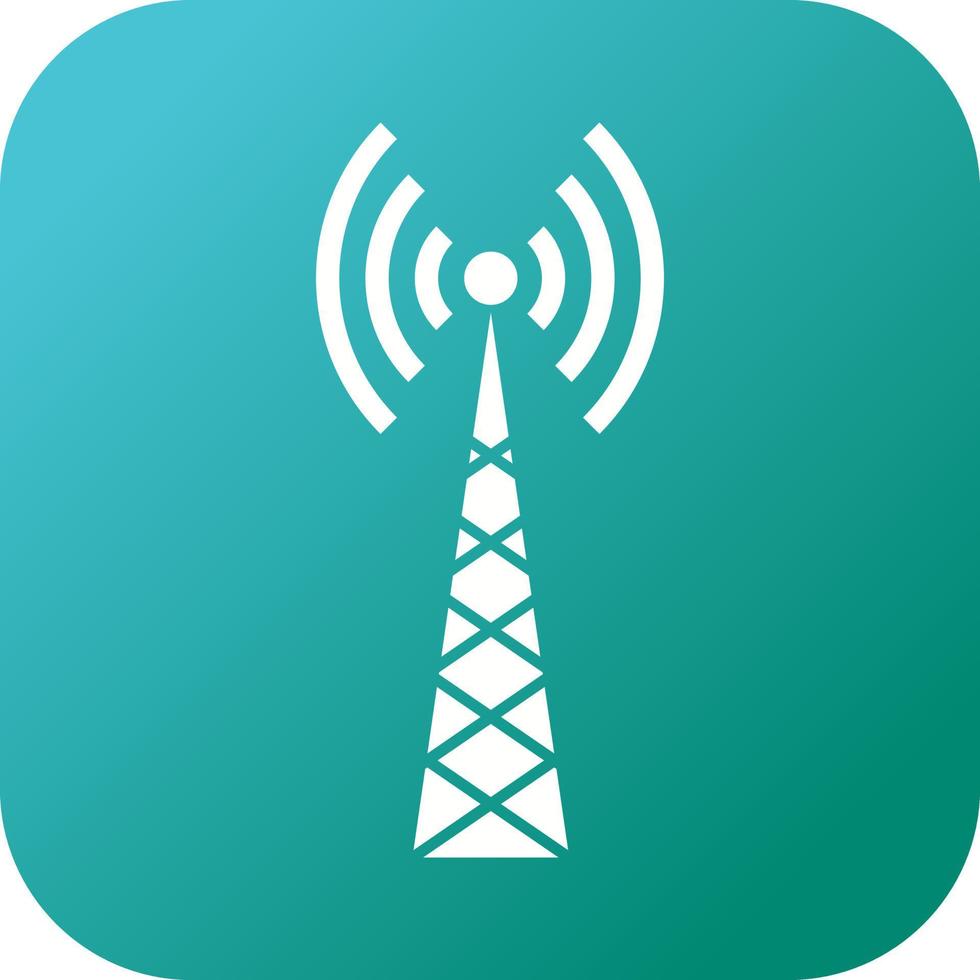 Unique Telecom Tower Vector Glyph Icon