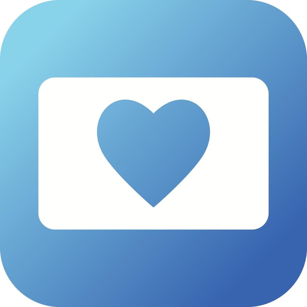 Unique Heart Vector Glyph Icon