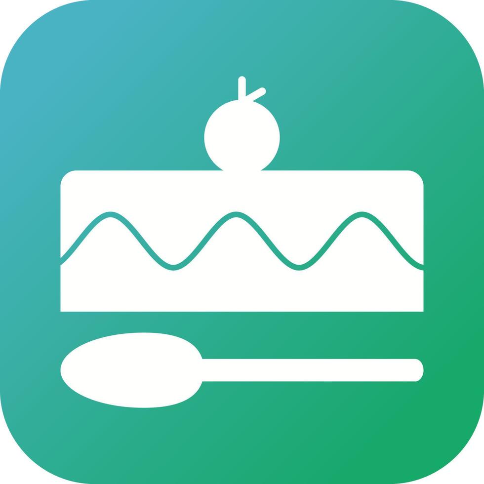 Beautiful Small Cake Glyph Vector Icon