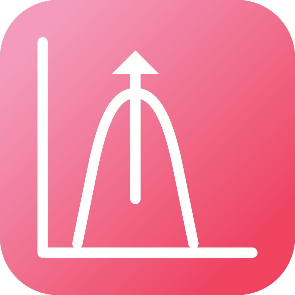 Beautiful Bell shaped graph Glyph Vector Icon