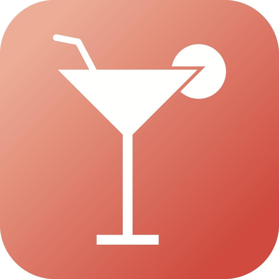 Unique Cocktail Vector Glyph Icon