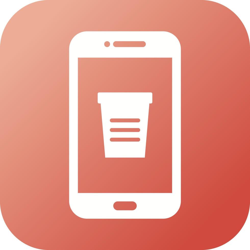 Unique Recycle Bin Vector Glyph Icon