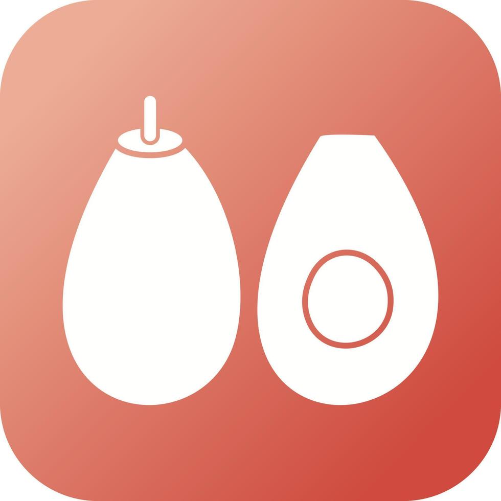 Unique avocado Vector Glyph Icon