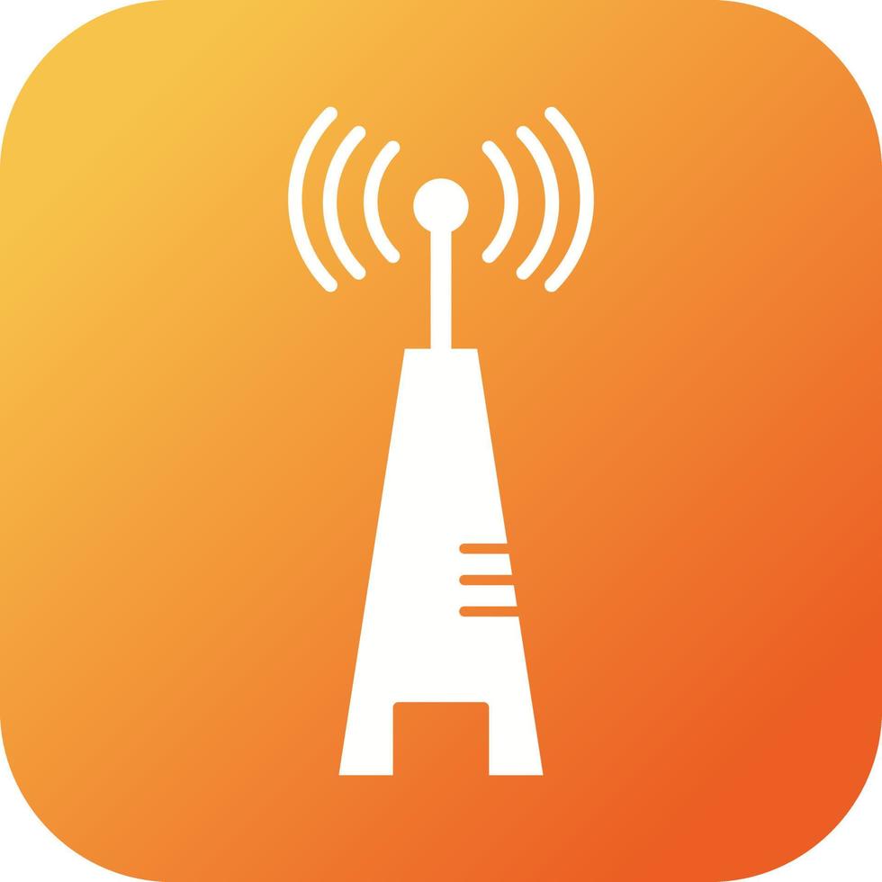 Unique Signal Tower I  Vector Glyph Icon