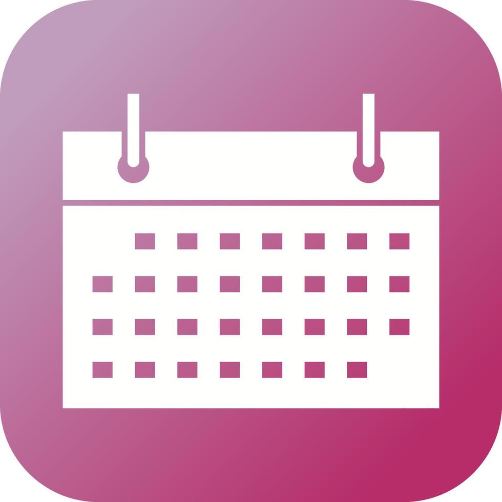 icono de glifo de vector de calendario único