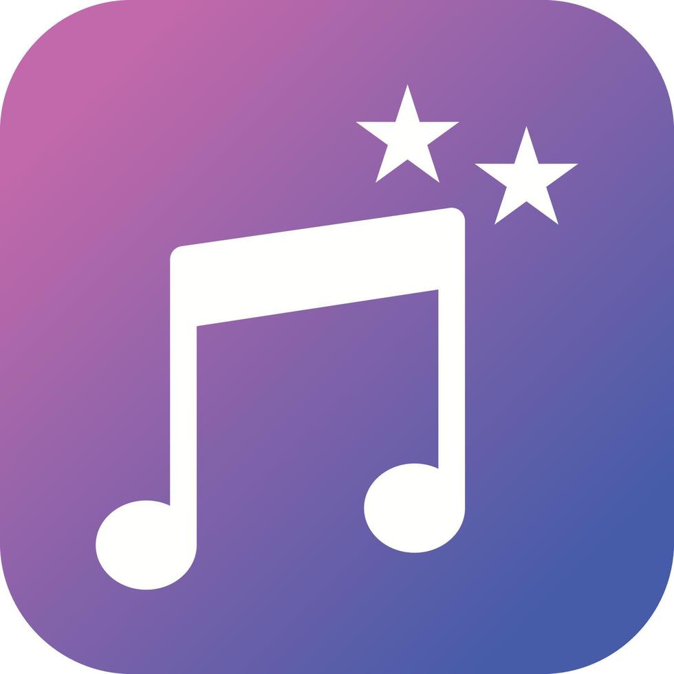Unique Music Vector Glyph Icon