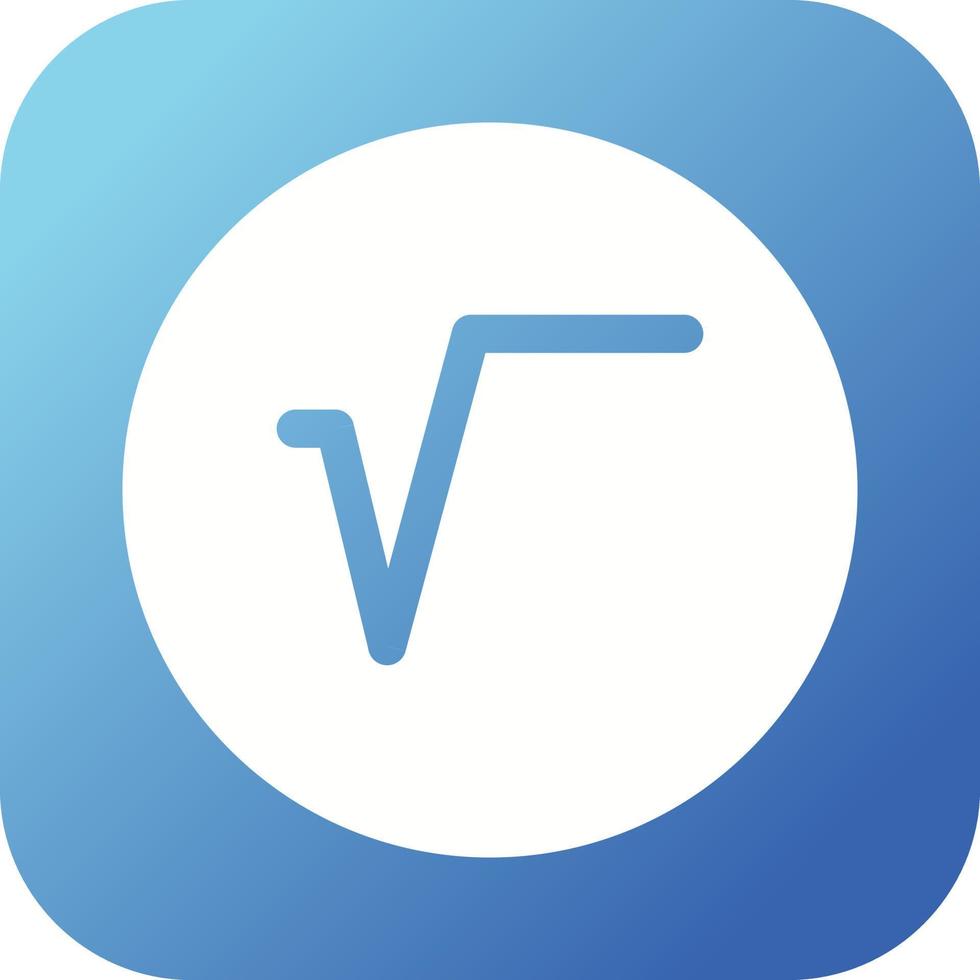 Beautiful Square Root Symbol Glyph Vector Icon