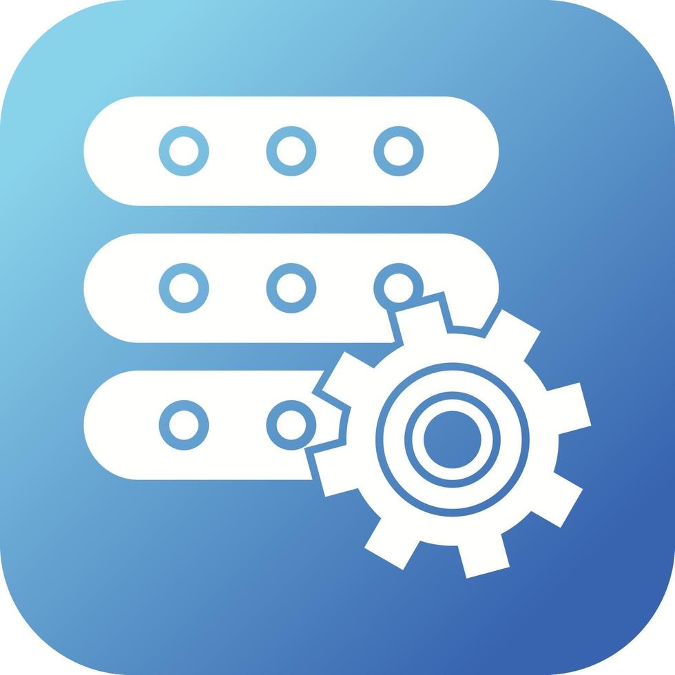 Beautiful Database Settings Glyph Vector Icon