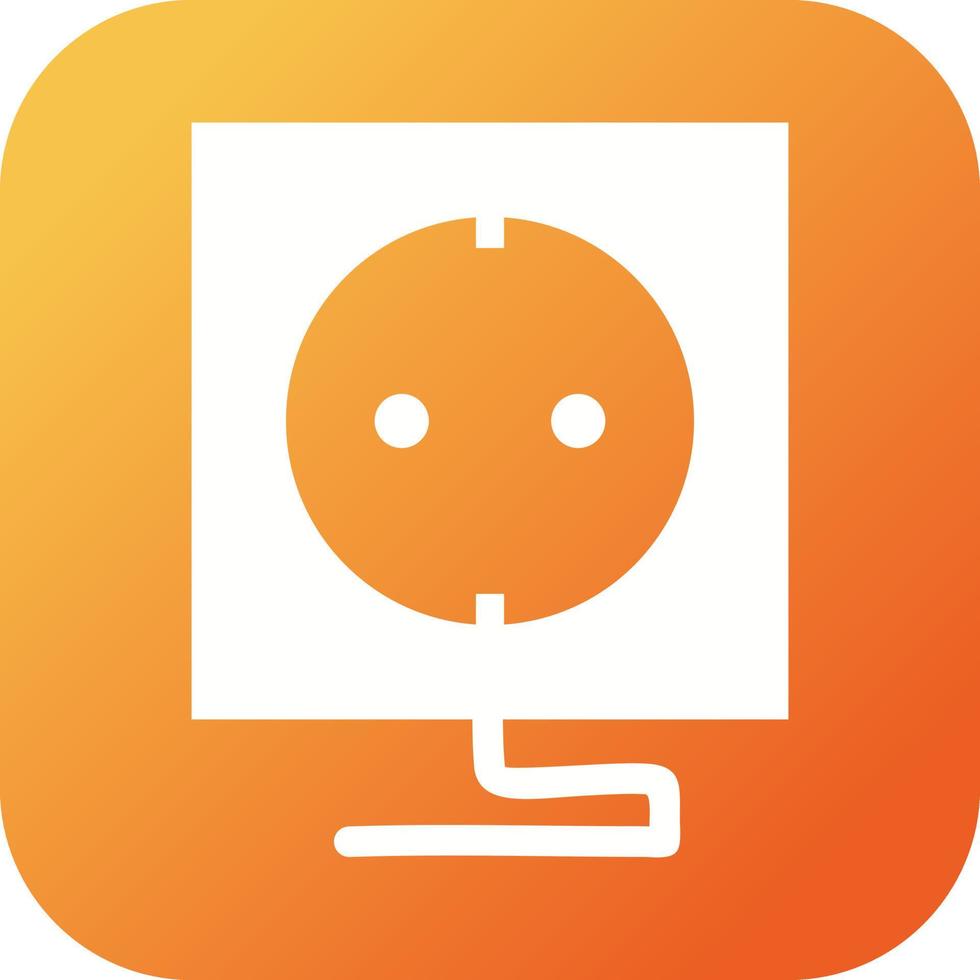 Unique Socket Vector Glyph Icon