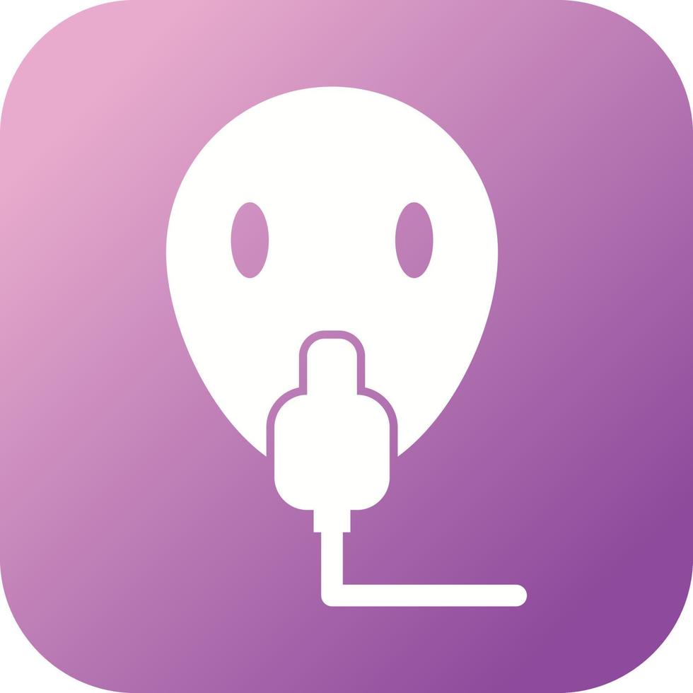 Unique Oxygen Mask Vector Glyph Icon