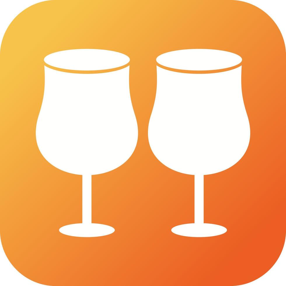 Unique Party Glasses Vector Glyph Icon