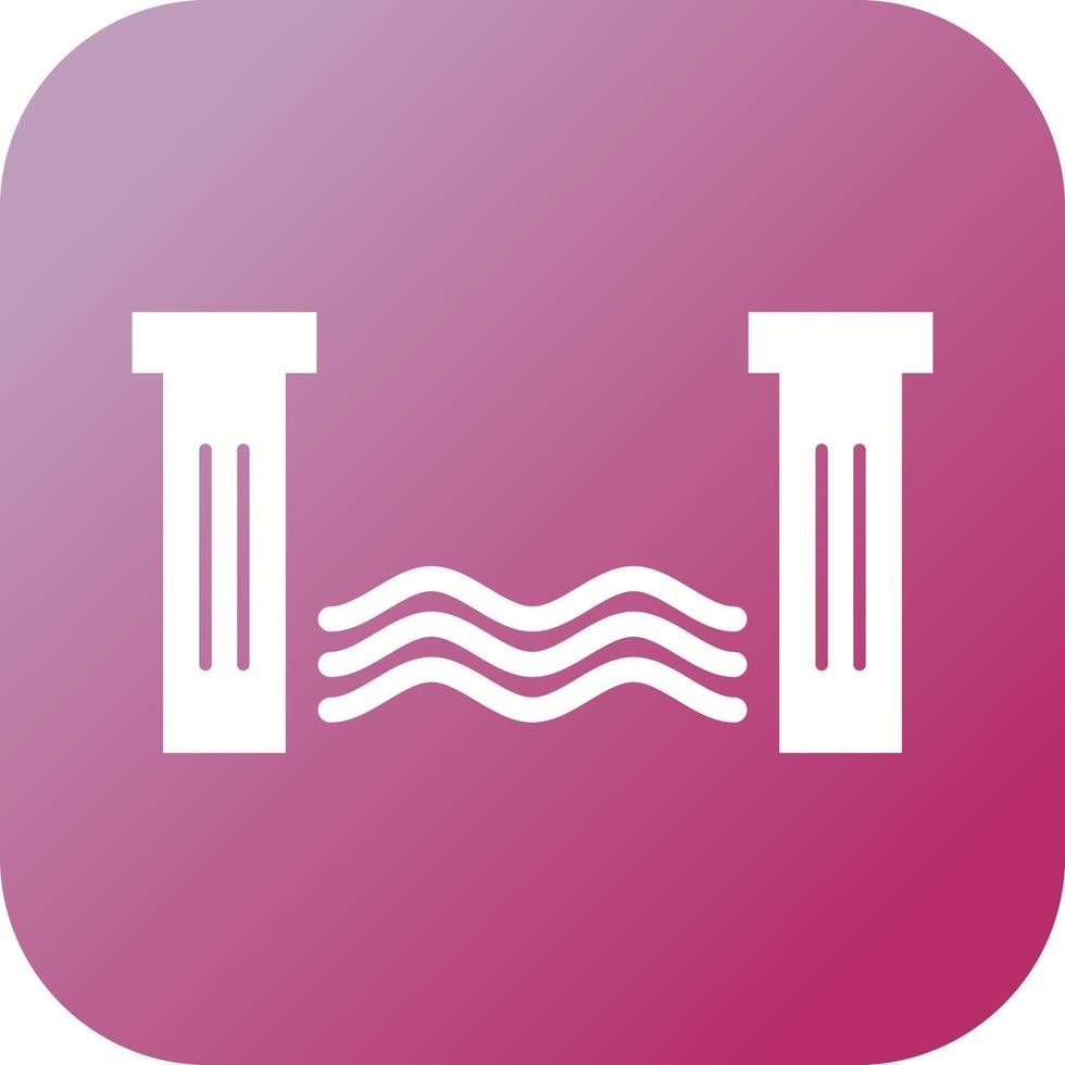 Unique Water Dam Vector Glyph Icon