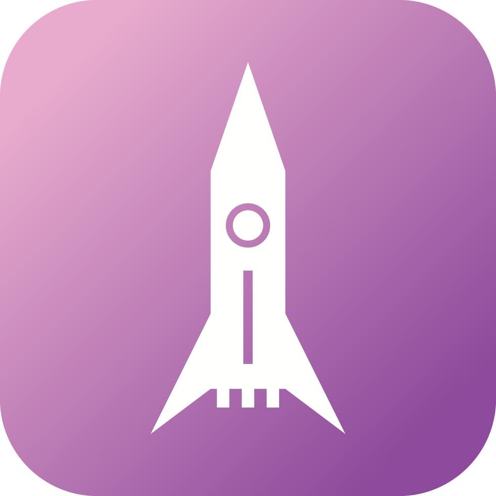 Unique Space Shuttle Vector Glyph Icon