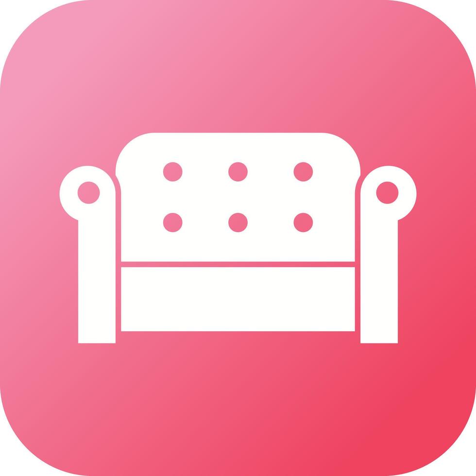 Unique Sofa Vector Glyph Icon