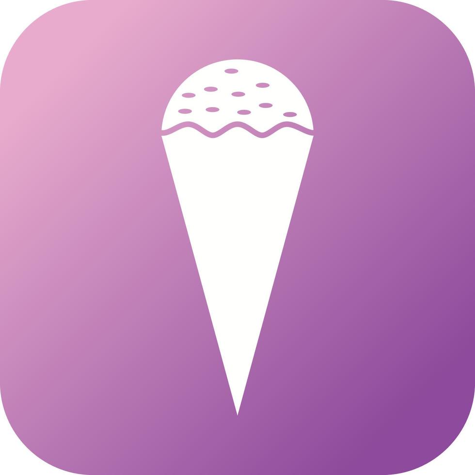 Unique Cone Ice cream Vector Glyph Icon