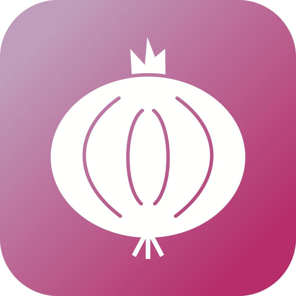 Unique Onion Vector Glyph Icon